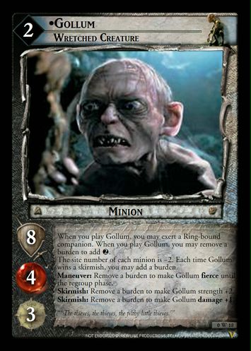 LotR TCG Wiki: Gollum, Dark as Darkness (9R+28)