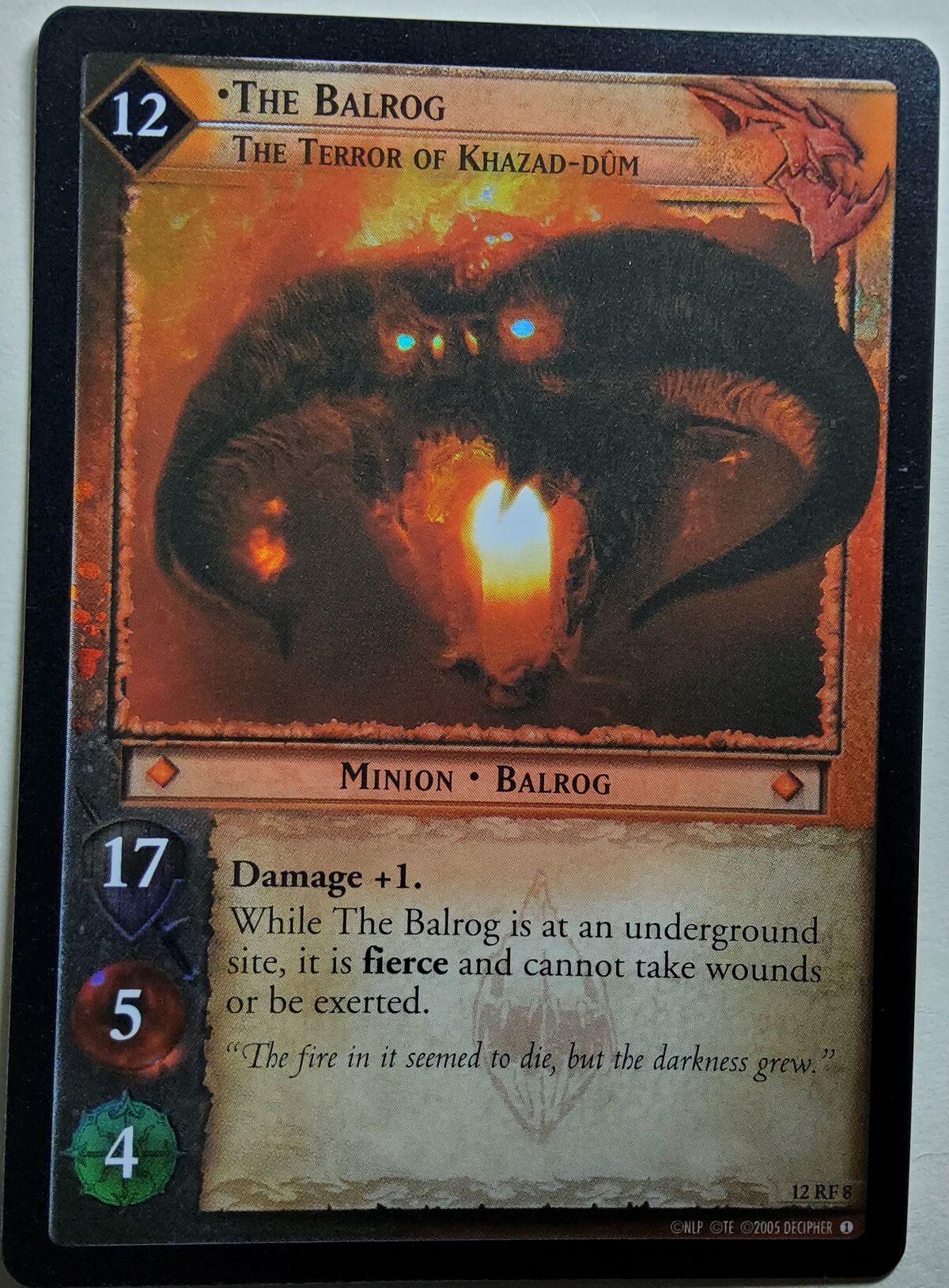 The Balrog, The Terror of Khazad-dum (12RF8) - LOTR-TCG Wiki